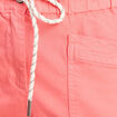 Pantalon coupe droite à coulisse rose vif femme