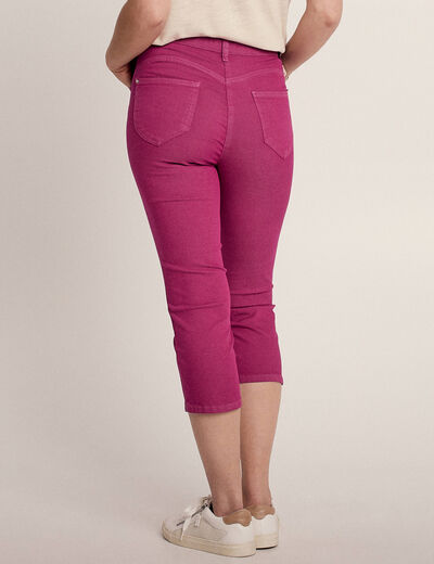 Pantacourt magique Le L&eacute;ger coupe droite rose fushia femme