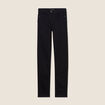 Jean coupe ajust&eacute;e long noir femme