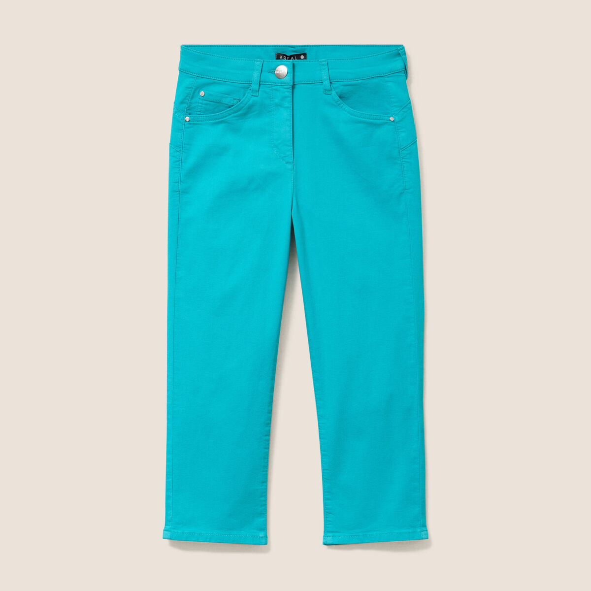 Pantacourt magique Le L&eacute;ger coupe droite vert turquoise femme