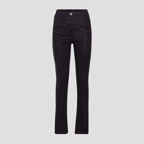 Pantalon ajusté denim noir femme