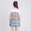 T-shirt manches courtes ecru femme