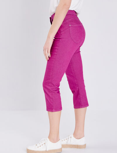 Pantacourt magique Le L&eacute;ger coupe droite mauve femme