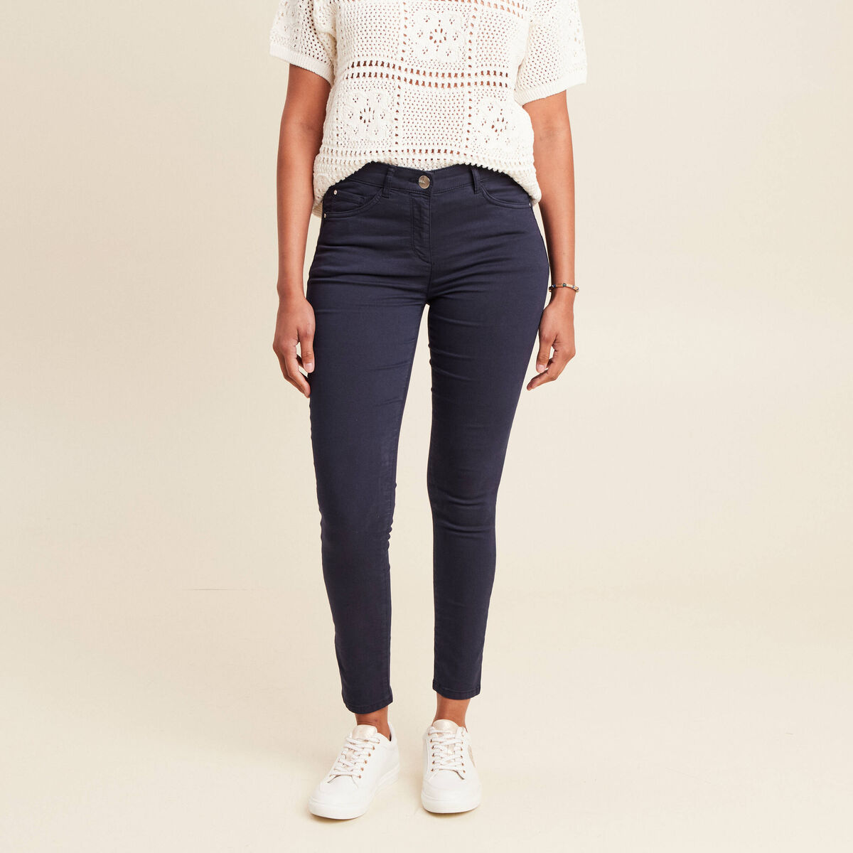 Pantalon magique Le L&eacute;ger coupe ajust&eacute;e bleu marine femme