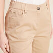 Pantalon coupe droite 7/8&egrave;me sable femme