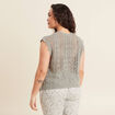 D&eacute;bardeur macram&eacute; vert clair femme