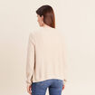 Gilet col rond couleur or femme