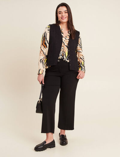 Chemise manches longues creme femme