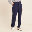 Pantalon large taille standard bleu foncé femme