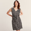 Robe droite ceinturée noir femme