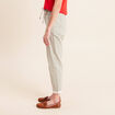 Pantalon coupe mom 7/8&egrave;me vert femme