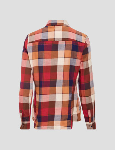 Chemise manches longues bordeaux femme