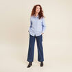 Jean large ceinturé denim stone femme