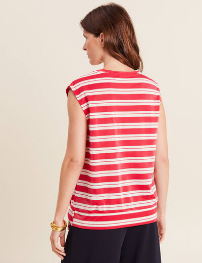 T-shirt manches courtes rouge femme