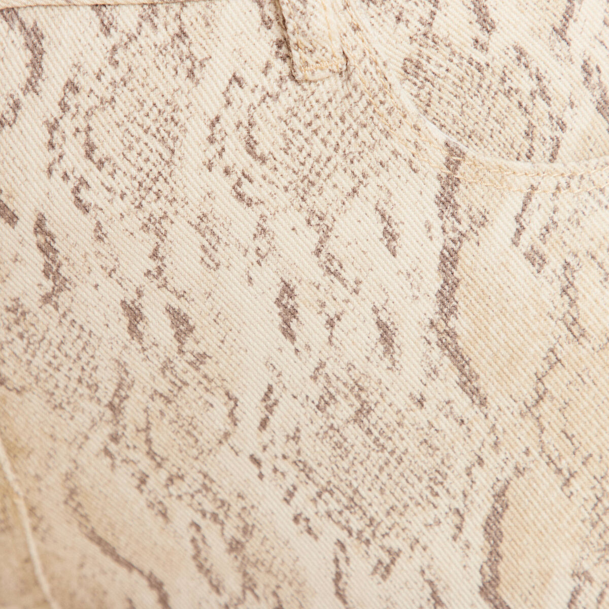 Pantalon 7/8ème taille haute beige femme