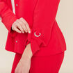Veste cintrée boutonnée rouge femme