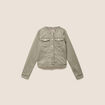 Veste cintr&eacute;e r&eacute;versible manches longues gris femme