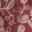 Blouse col tunisien manches 3/4 marron femme