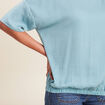 T-shirt manches courtes bleu gris femme