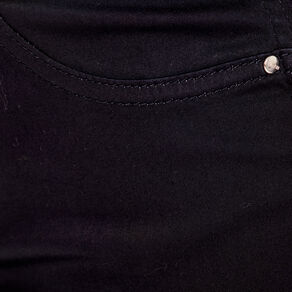 Pantalon ajusté réversible noir femme