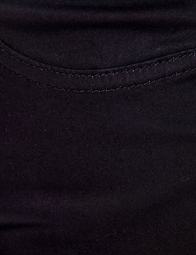 Pantalon ajusté réversible noir femme