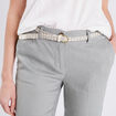 Pantalon flou ceinturé vert clair femme