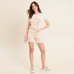 T-shirt manches courtes ecru femme