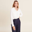 Chemise manches longues ecru femme