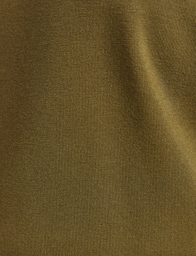 T-shirt manches courtes vert olive femme