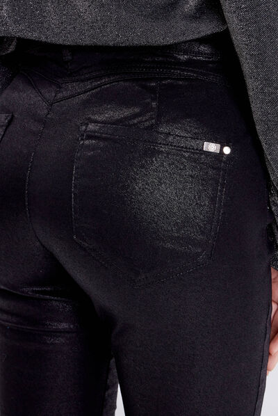 PANTALON LÉGER ENDUIT MAGIQUE noir femme
