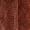 Manteau &agrave; capuche fausse fourrure marron fonc&eacute; femme