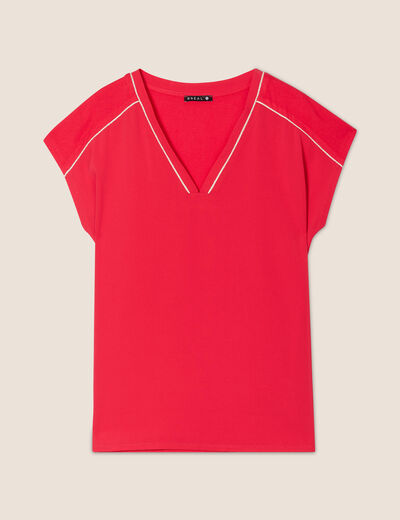 T-shirt manches courtes rouge femme