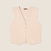 Gilet sans manches couleur or femme