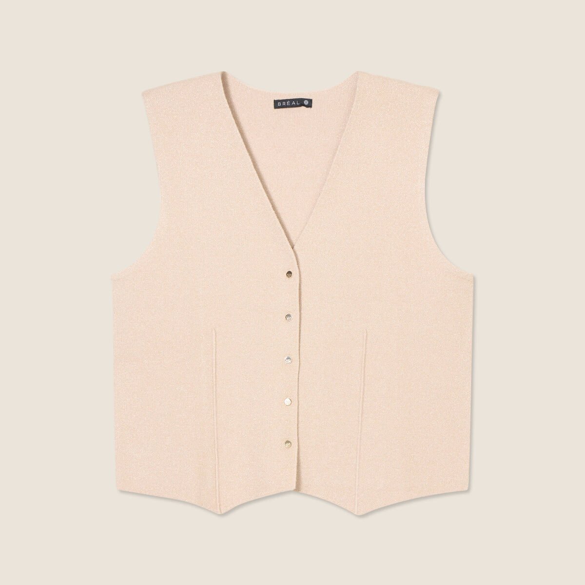 Gilet sans manches couleur or femme
