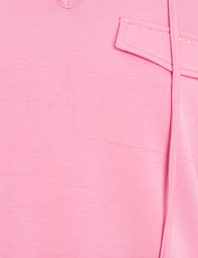 Sweat manches longues rose femme