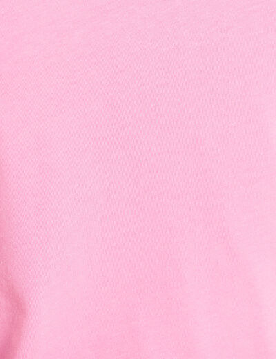 T-shirt manches courtes rose fushia femme