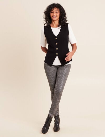 Pantalon magique Le L&eacute;ger enduit gris femme