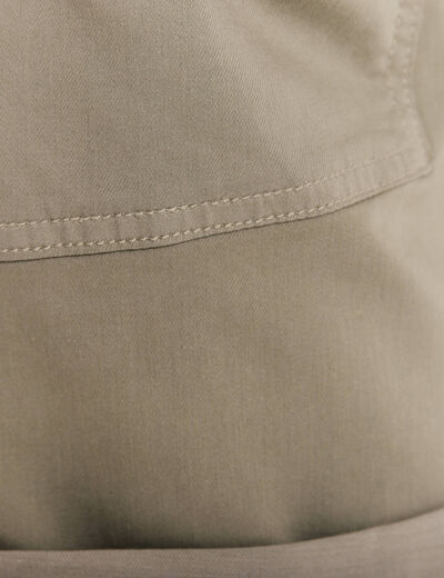 Short droit taille élastiquée vert clair femme