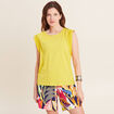 T-shirt sans manches vert anis femme