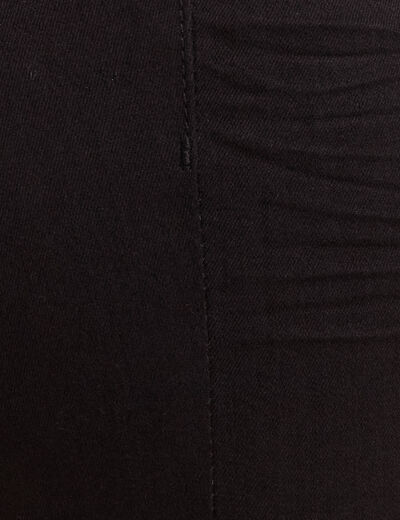 Jean coupe ajust&eacute;e long noir femme