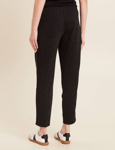Pantalon jogging 7/8ème noir femme
