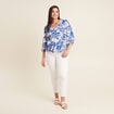 Blouse manches 3/4 blanc femme