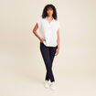 chemise manches courtes ecru femme