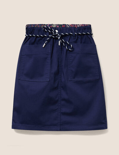 Jupe droite r&eacute;versible multicolore femme