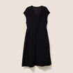 Robe évasée courte manches courtes noir femme