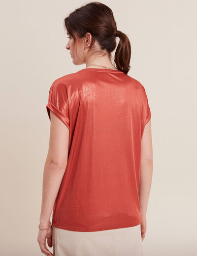 T-shirt manches courtes vieux rose femme