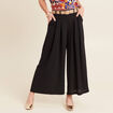 Pantalon jupe-culotte large noir femme