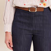 Jean cargo taille haute denim brut femme