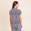 Blouse fluide manches courtes blanc femme