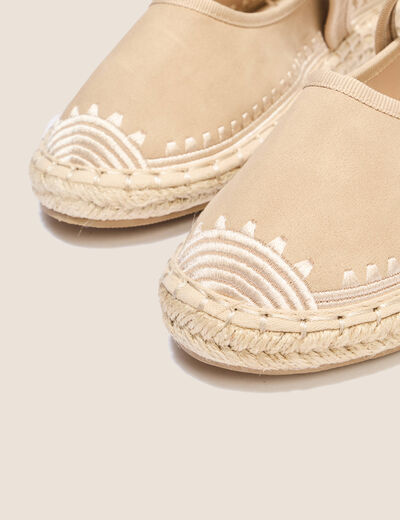 Ballerines semelle corde ivoire femme